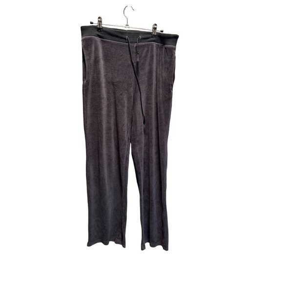 Betty drawstring sweats Gray Velour Size Large - Picture 1 of 5